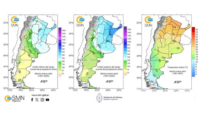SMN: Pronóstico Climático Trimestral más cálido y más seco