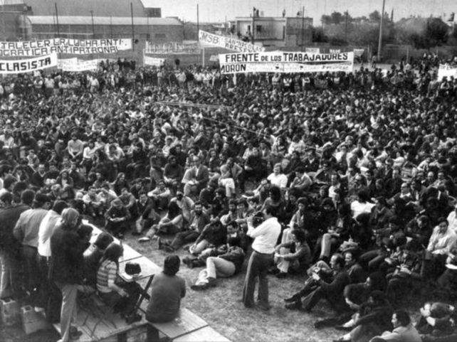 Asamblea de trabajadores durante El Villazo en 1975. El juicio arranca el 13 de noviembre&nbsp;