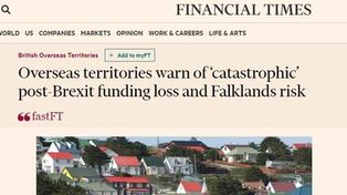 Los kelpers alertan que Argentina ganará apoyos sobre Malvinas por el Brexit