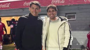 Mateo Del Blanco volvió a Santa Fe y pasó por Unión para reencontrarse con sus excompañeros