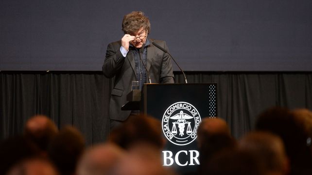 Javier Milei en el aniversario de la Bolsa en el 2024