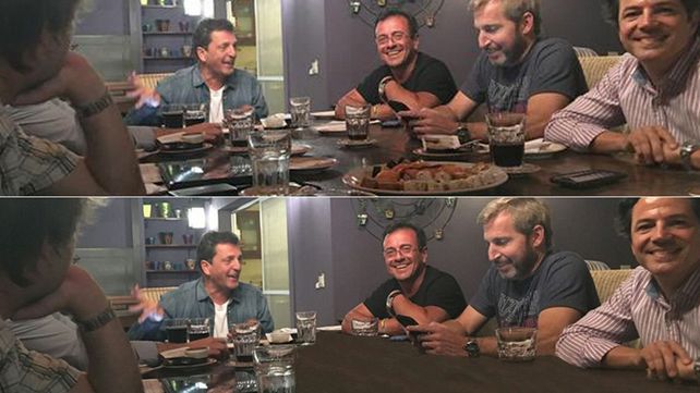 Insólito: borraron el sushi de una foto de la reunión entre Massa y funcionarios del gobierno