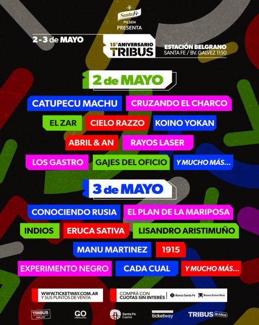 El Line Up para los dos días El Line Up para los dos días