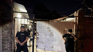 Uno de los allanamientos en Parque Casas.&nbsp;