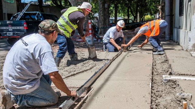 Los primeros trabajos del Plan Veredas ya se pueden ver en la zona sur de Rosario.