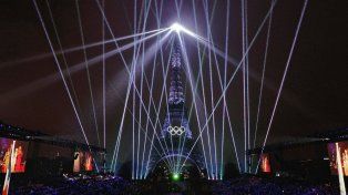 La Torre Eiffel fue protagonista de la ceremonia inaugural.
