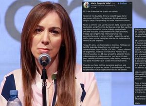 María Eugenia Vidal: El 10 de diciembre me quedo sin trabajo