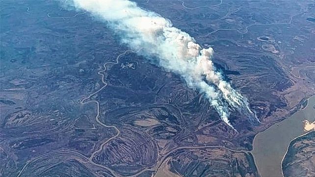 El incendio en la zona del río Paraná