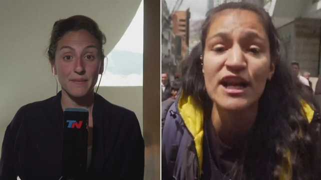 La movilera de TN fue una de las que pasó un mal momento durante los incidentes en Bolivia.&nbsp;