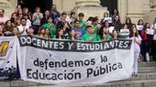 Una de las actividades en defensa de la educación pública realizada en la explanada de Ciencias Médicas.