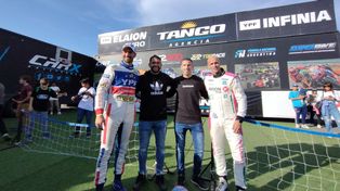 Ardusso, Montoya, Maxi Rodríguez y Mariano Pernía ofrecieron un distendido enncuentro en el Fangio.