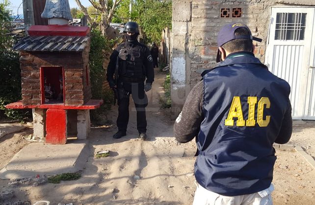 Parte de los allanamientos realizados este martes.