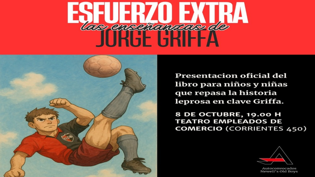 El libro escrito para niñas y niños con la historia de Newells será presentado en Empleados de Comercio.