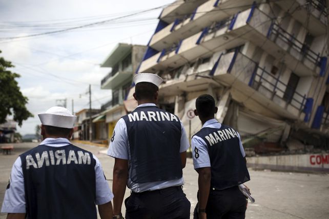 Uno de los edificios que cedió durante el terremoto en el sur de México.&nbsp;