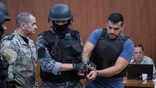 Leandro Vilches durante el juicio a la banda de Los Monos.