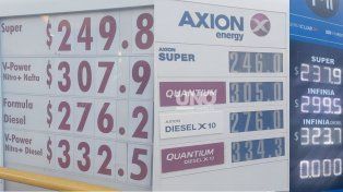 Los combustibles aumentaron en promedio $13: así quedaron las pizarras de precios en Santa Fe