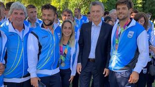 Juliette y Pancho formaron parte de la comitiva que fue recibida por el presidente Macri.&nbsp;