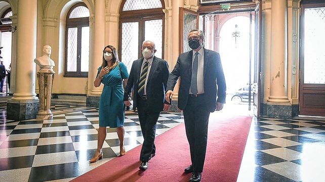 Alberto Fernández recibió a Lula en la Casa Rosada