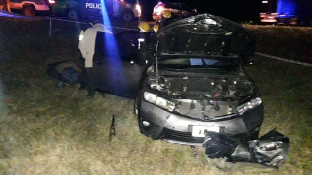 El auto que conducía el chofer de Urtubey.