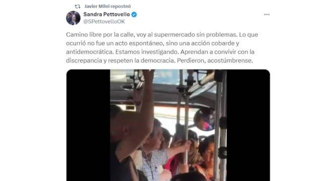 Sandra Pettovello se cruzó con unos pasajeros que la insultaron en el aeropuerto