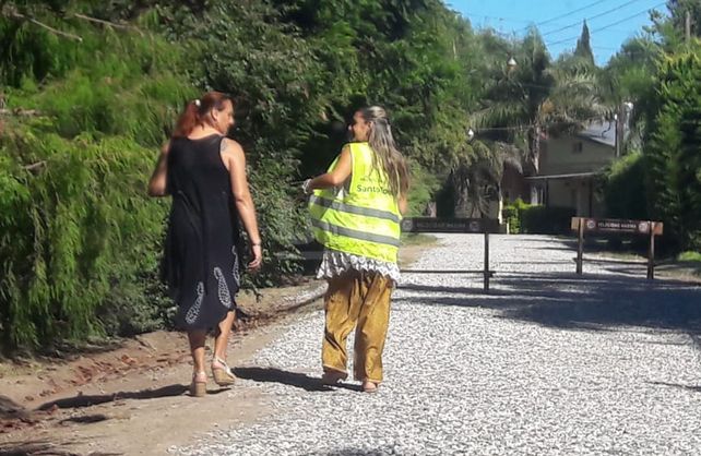 El operativo de bloqueo llevado a cabo por la Municipalidad de Santo Tomé.