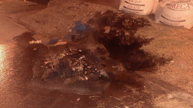 Incendió el contenedor de residuos en horas del mediodía