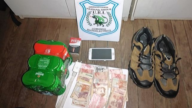 Los elementos que tenía en su poder el muchacho.