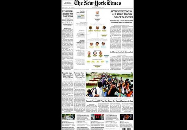 Cómo reflejaron el escándalo en la FIFA los 20 diarios más importantes del mundo