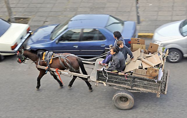 Recolectores. Estiman que en Rosario 1.500 familias viven del cirujeo. (foto: Silvina Salinas)