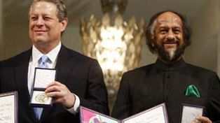 Entregan los premios Nobel en medio de proclamas contra el calentamiento