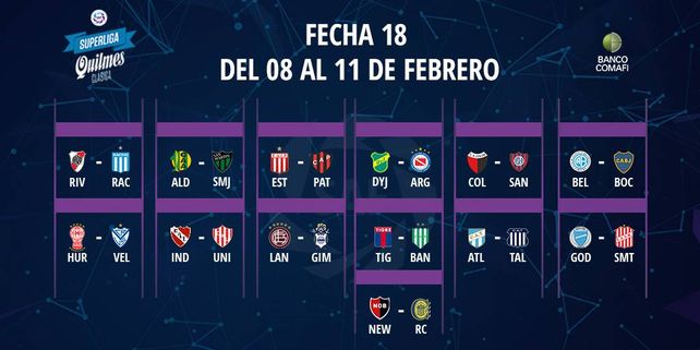 El programa completo de la Superliga 2018/19