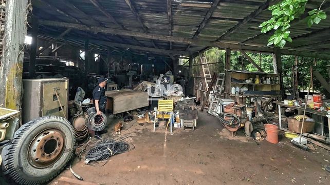 La Guardia: la Policía secuestró 370 metros de cables robados en un predio de acopio en la Bajada Distéfano.