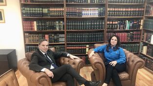 Cora Reutemann con Miguel Angel Pichetto, en agosto de 2022, cuando anunció su intención de ser candidata en Santa Fe.