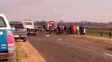 un muerto y tres heridos en un triple choque en la autopista a la altura de funes