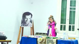 Marta Bruno, hija del escritor, participó del homenaje a su padre, nacido en Carlos Pellegrini y declarado Ciudadano Ilustre de San Jorge por sus aportes a la cultura general y al conocimiento sobre la lengua piemontesa y su trabajo institucional.