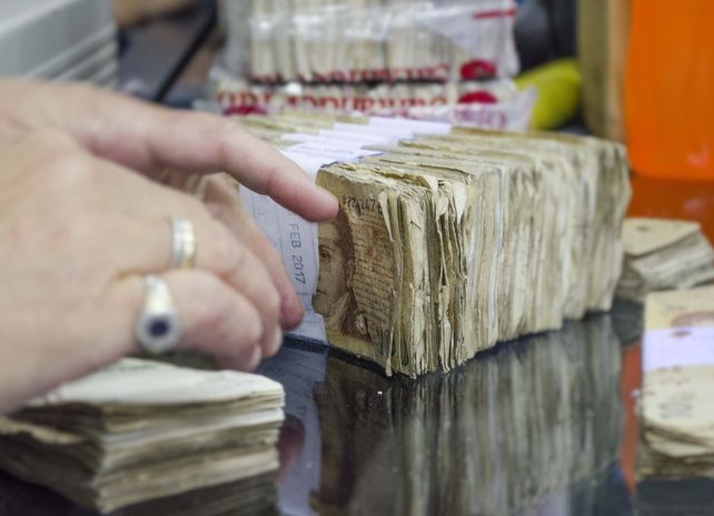 El Banco Central destruyó 350 millones de billetes en estado de deterioro.&nbsp;