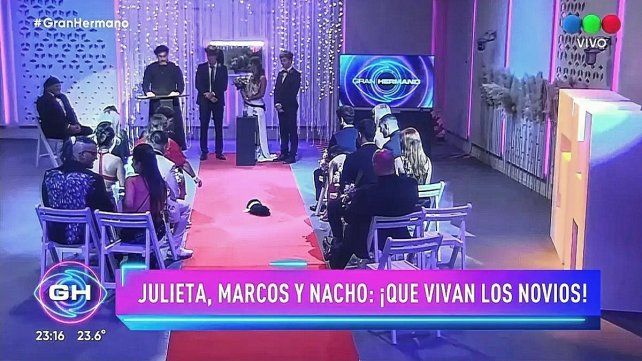 Gran Hermano 2022: así fue la falsa boda Marcos, Julieta y Nacho junto