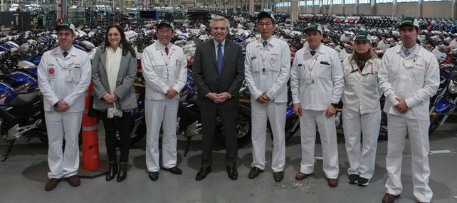 Una visita del presidente Alberto Fernández a la planta de la compañía en Argentina.