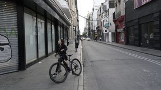 Paro de colectivos. En las primeras horas de la mañana, el centro de la ciudad lucía imagen atípica.
