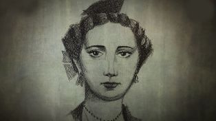 María Catalina Echevarría de Vidal confeccionó la bandera argentina que se enarboló, por primera vez, el 27 de febrero de 1812.&nbsp;Ilustración