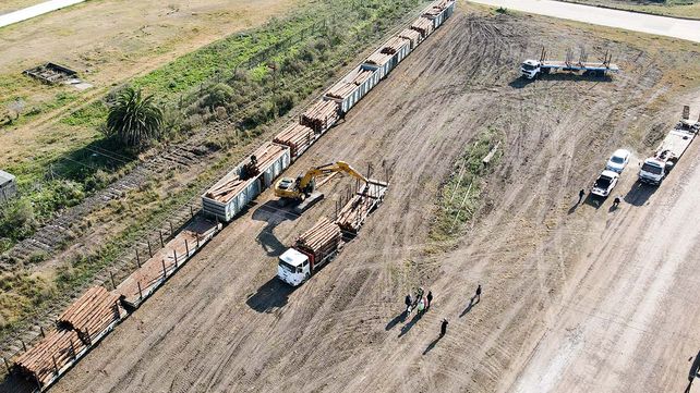 En Basavilbaso se establecieron espacios para la descarga de vagones y la carga en camiones hacia el puerto de Concepción del Uruguay.