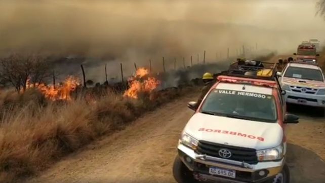 Graves incendios forestales en las Sierras de Córdoba