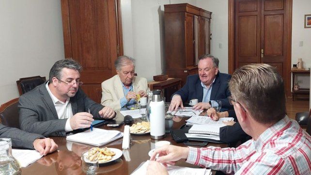 Michlig presidió un encuentro junto a senadores oficialista con el Ministro de Justicia y Seguridad Pablo Cococcioni&nbsp;