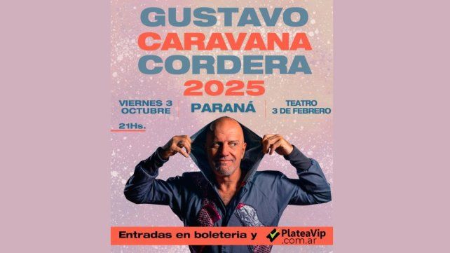 Gustavo Cordera llega a Paraná con la Caravana 2025