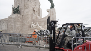 El Monumento a la Bandera ya se transforma para los Juegos Suramericanos