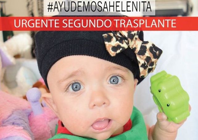 Helenita rechazó la médula de su papá y necesita un nuevo trasplante