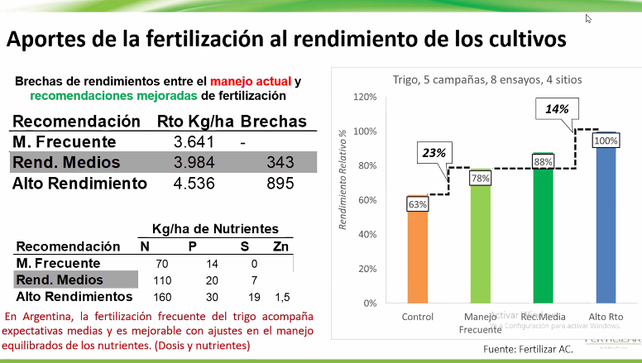 El trigo y la posibilidad de mejorar rindes de la mano de la fertilización