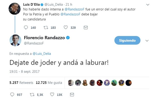 Randazzo lo mandó a laburar a Luis DElia