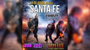 Apettite (The Guns N Roses Experience) y Bon Jovi x Valentinos se presentarán en Tribus Club de Arte
