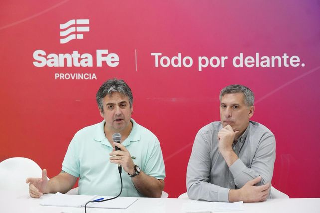 Los ministros de Seguridad y Economía, Pablo Cococcioni y Pablo Olivares Los ministros de Seguridad y Economía, Pablo Cococcioni y Pablo Olivares